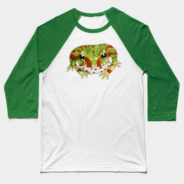 Ceratophrys cranwelli - Pacman frog Baseball T-Shirt by Furia And Mimma